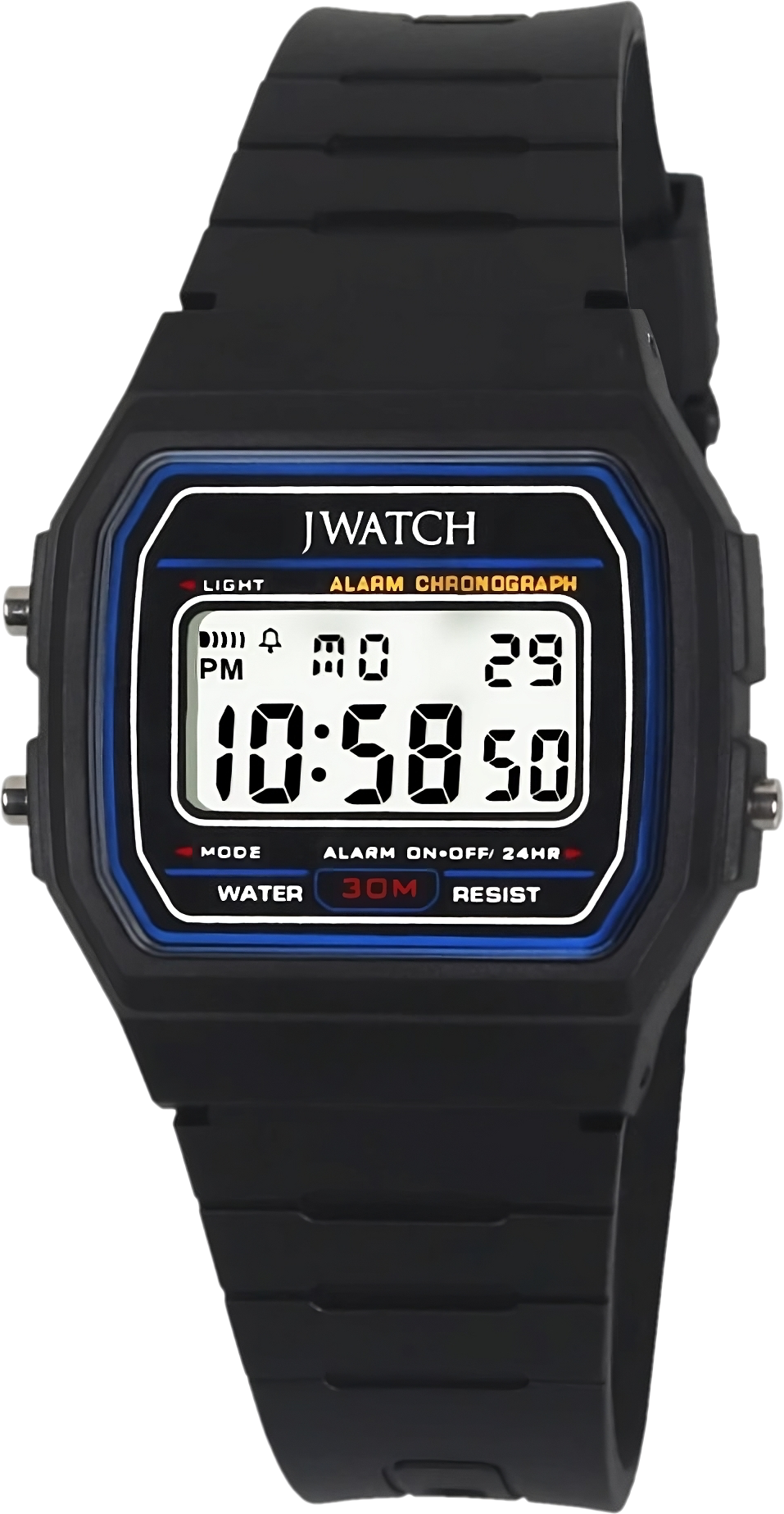 Basic Digital Retro Uhr in Schwarz 35MM