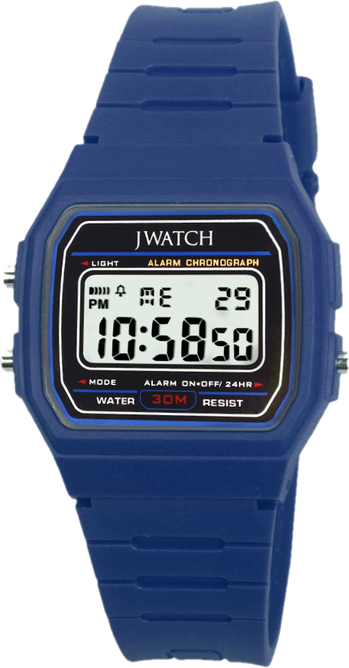Basic Digital Retro Uhr in Blau 35MM