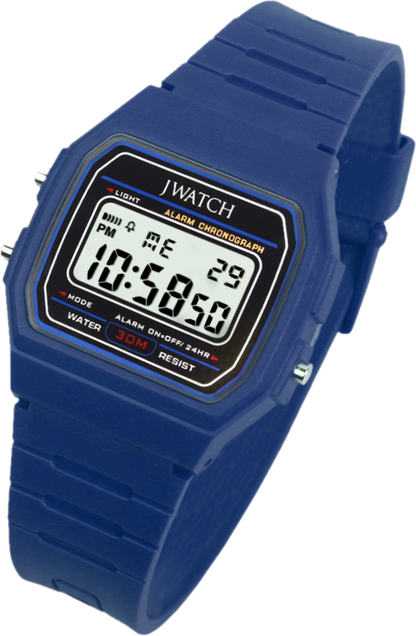 Basic Digital Retro Uhr in Blau 35MM