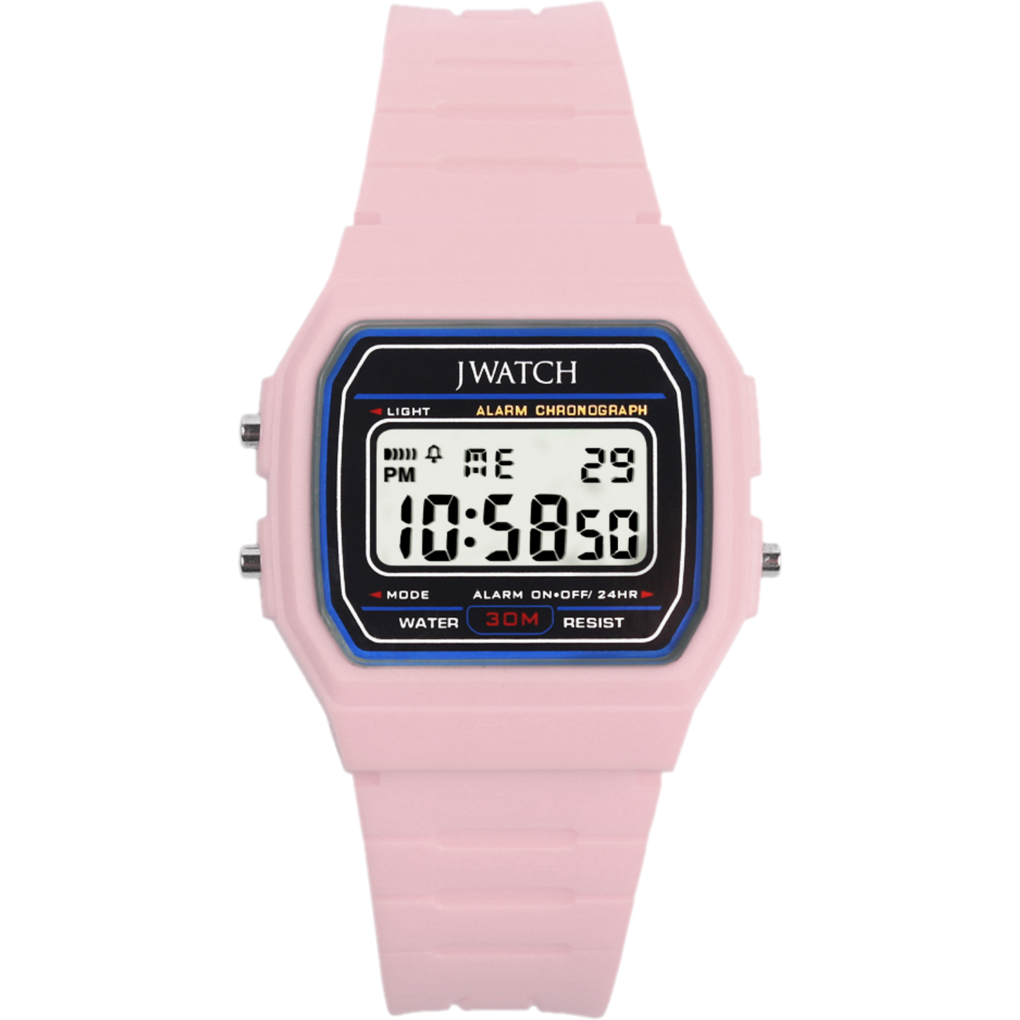 Basic Digital Retro Uhr in Pink 35MM