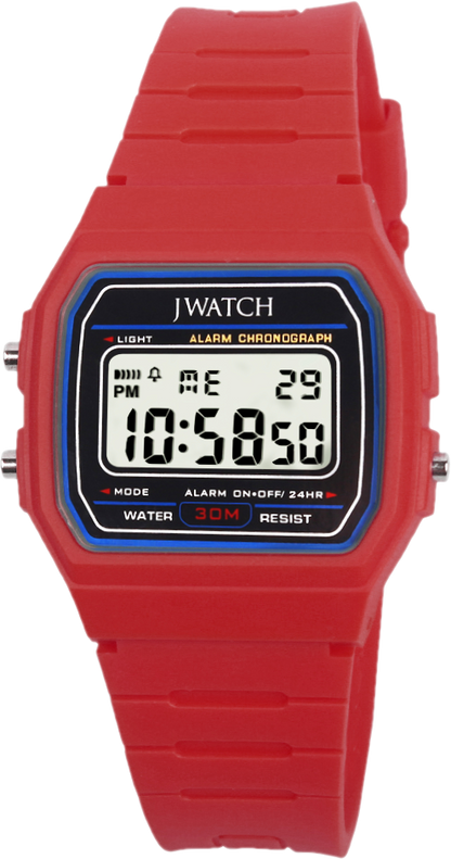 Basic Digital Retro Uhr in Rot 35MM