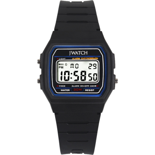 Basic Digital Retro Uhr in Schwarz 35MM